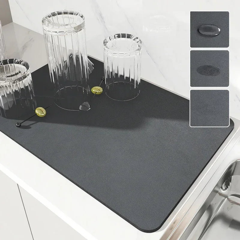Diatomaceous Earth Coffee Machine Mat – Quick-Dry Kitchen Drain Mat