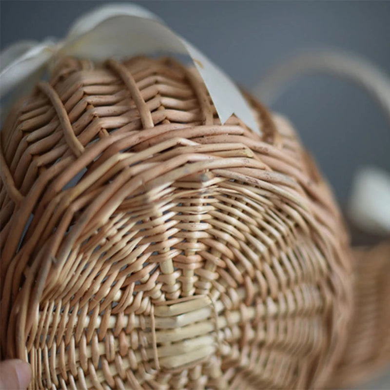 Handmade Woven Rattan Flower Basket