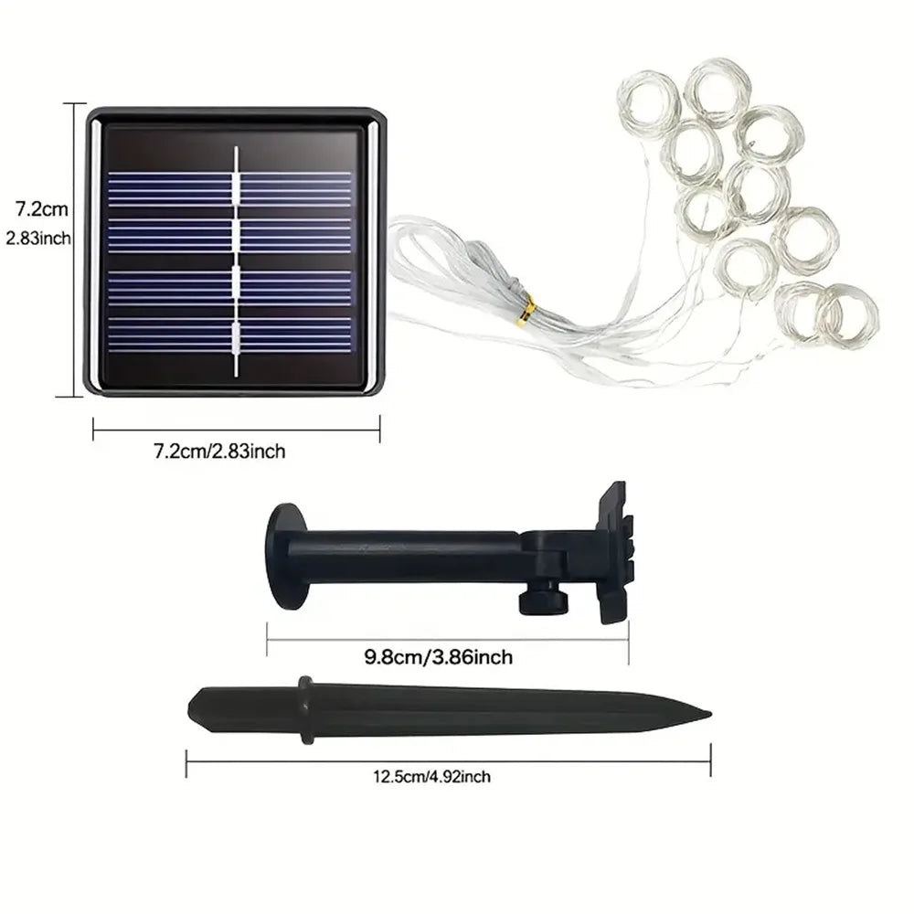 Solar Curtain String Lights