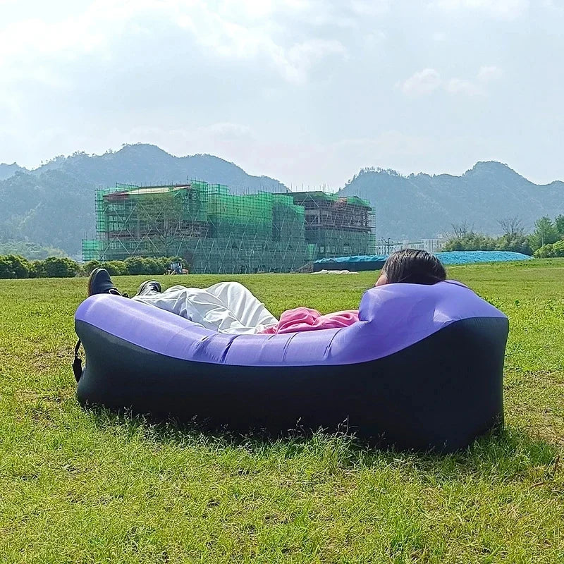 Inflatable Air Sofa Bed – Portable Outdoor Lazy Lounger 240x70cm