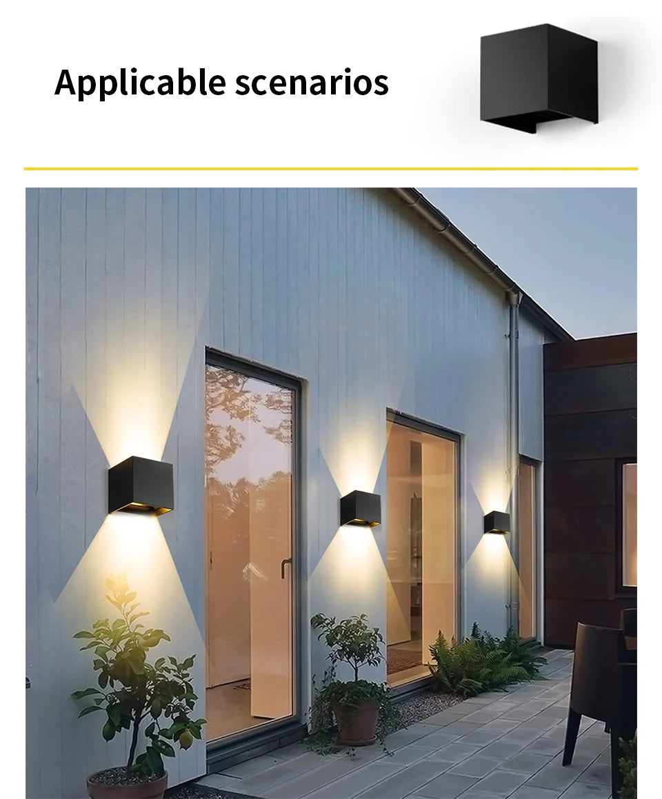 LED Modern Wall Lamp – 6W Adjustable Cube Light for Indoor & Outdoor