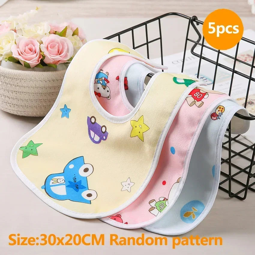 Cotton Waterproof Baby Bib – Feeding Protection for Toddlers