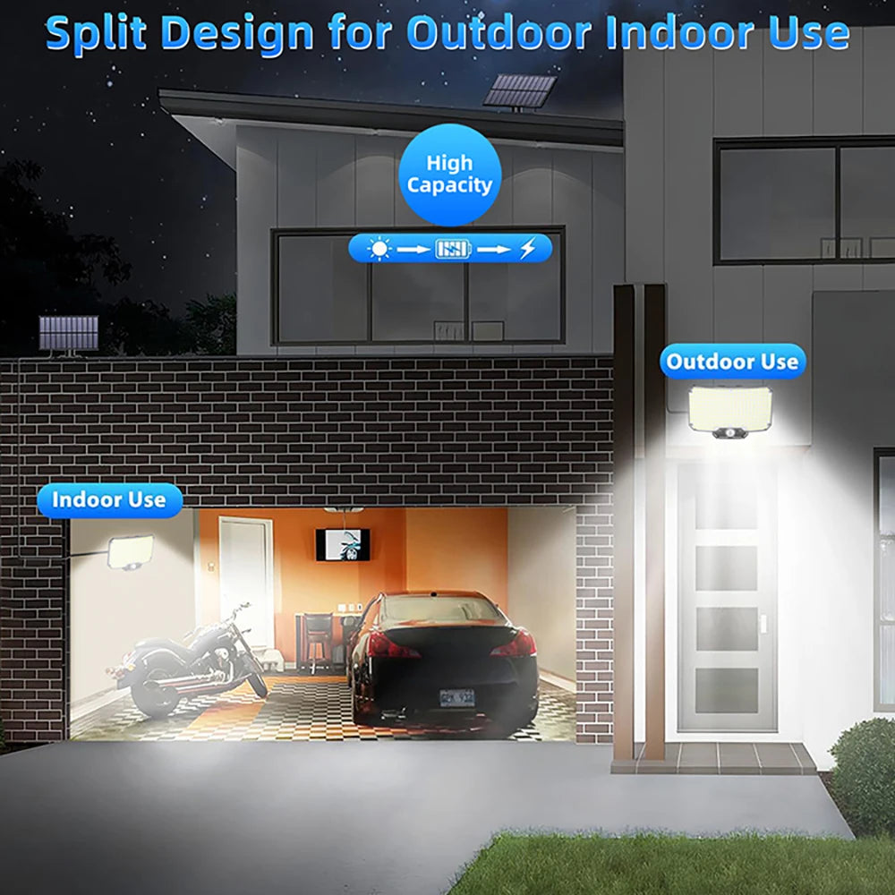 366LED Solar Security Light – Outdoor Motion Sensor, IP65 Waterproof