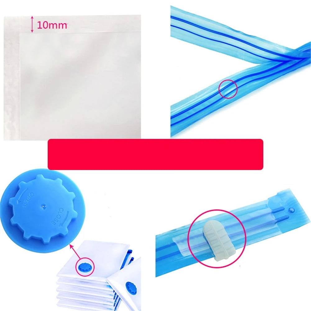 Vacuum Storage Bags with Valve – Large Space-Saving Clothes Organizer
