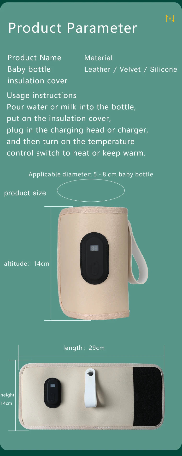 Portable USB Baby Bottle Warmer for Travel & Car Use