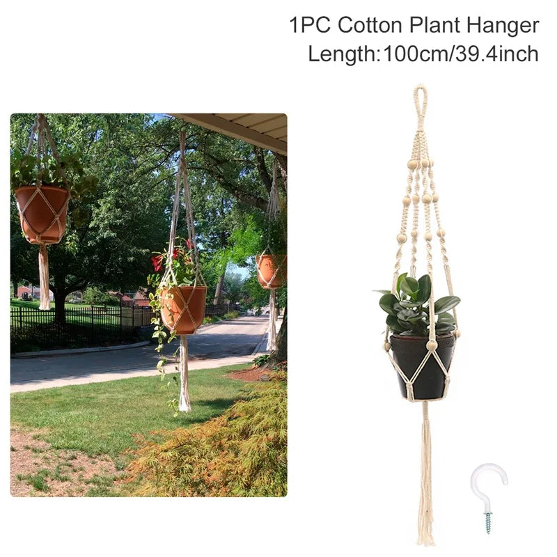 Handmade Macrame Plant Hanger – Hanging Flower Pot Planter