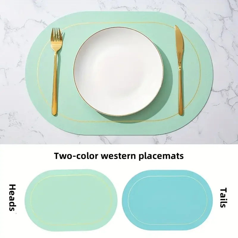 Washable Leather Placemats – Heat-Resistant, Waterproof, Non-Slip