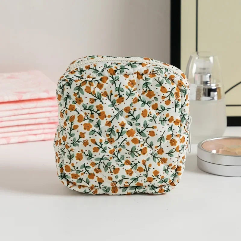 Heart Print Sanitary Napkin Pouch