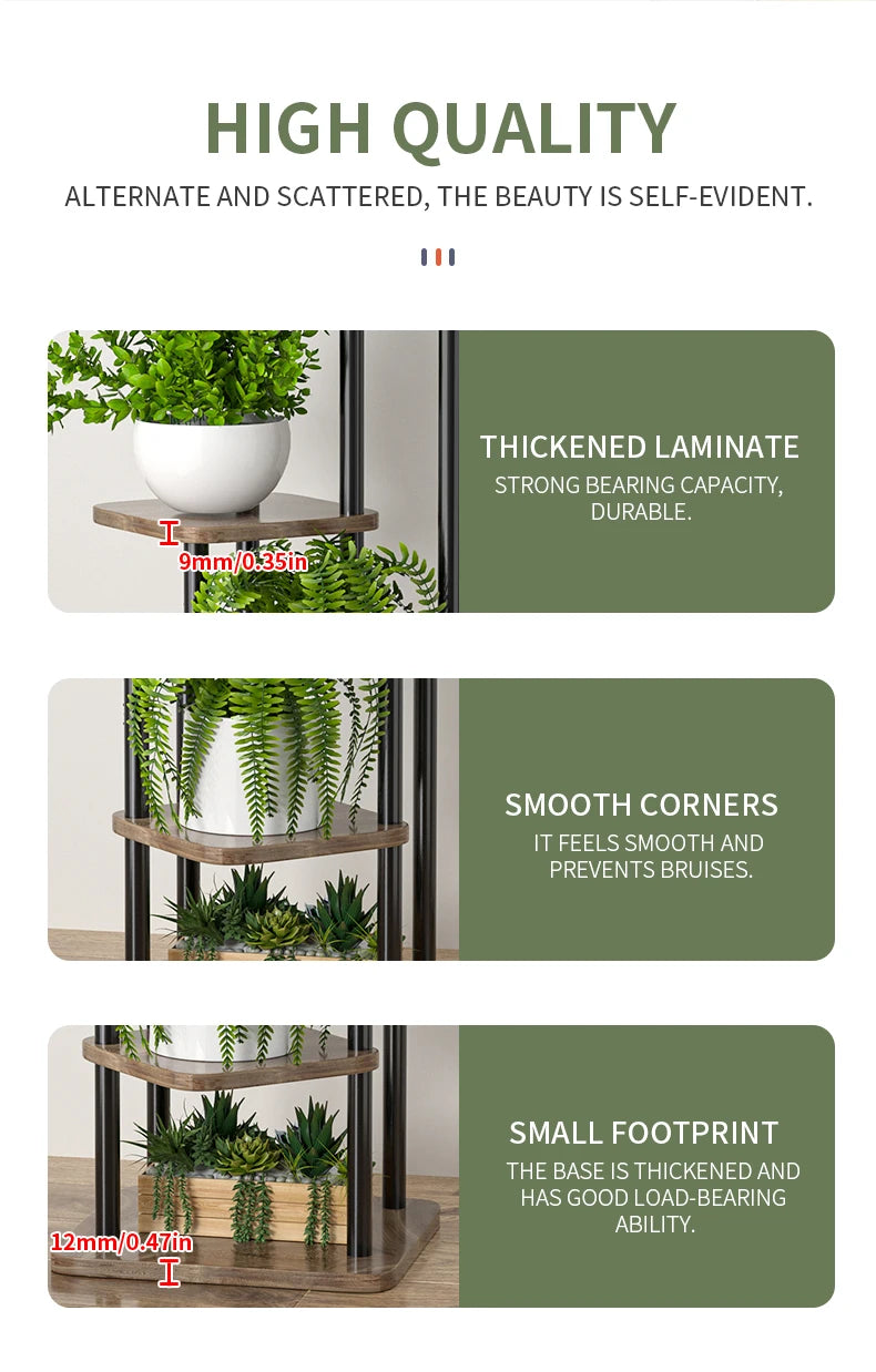 Wooden Plant Stand – 5/6/8 Layer Flower Pot Display Shelf
