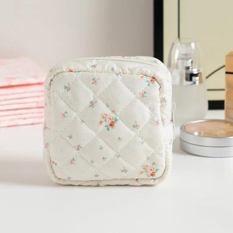 Heart Print Sanitary Napkin Pouch