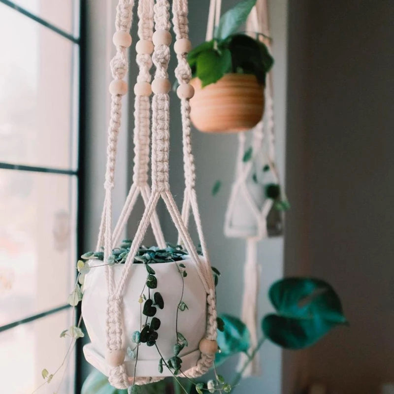 Handmade Macrame Plant Hanger – Hanging Flower Pot Planter