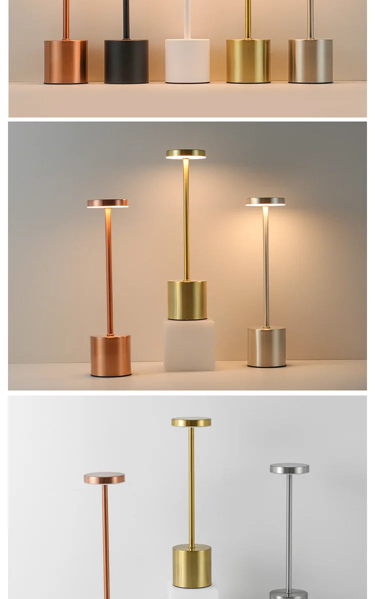 USB Rechargeable LED Table Lamp – 3-Color Touch Control