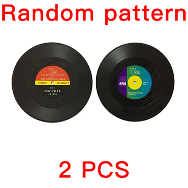Retro Vinyl Record Coasters