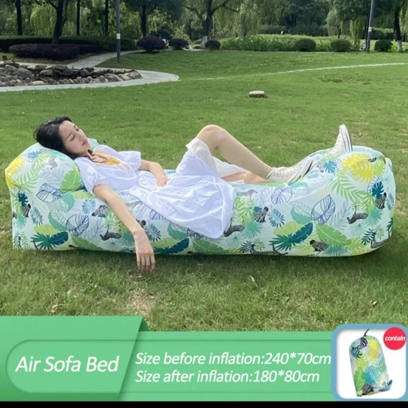 Inflatable Air Sofa Bed – Portable Outdoor Lazy Lounger 240x70cm