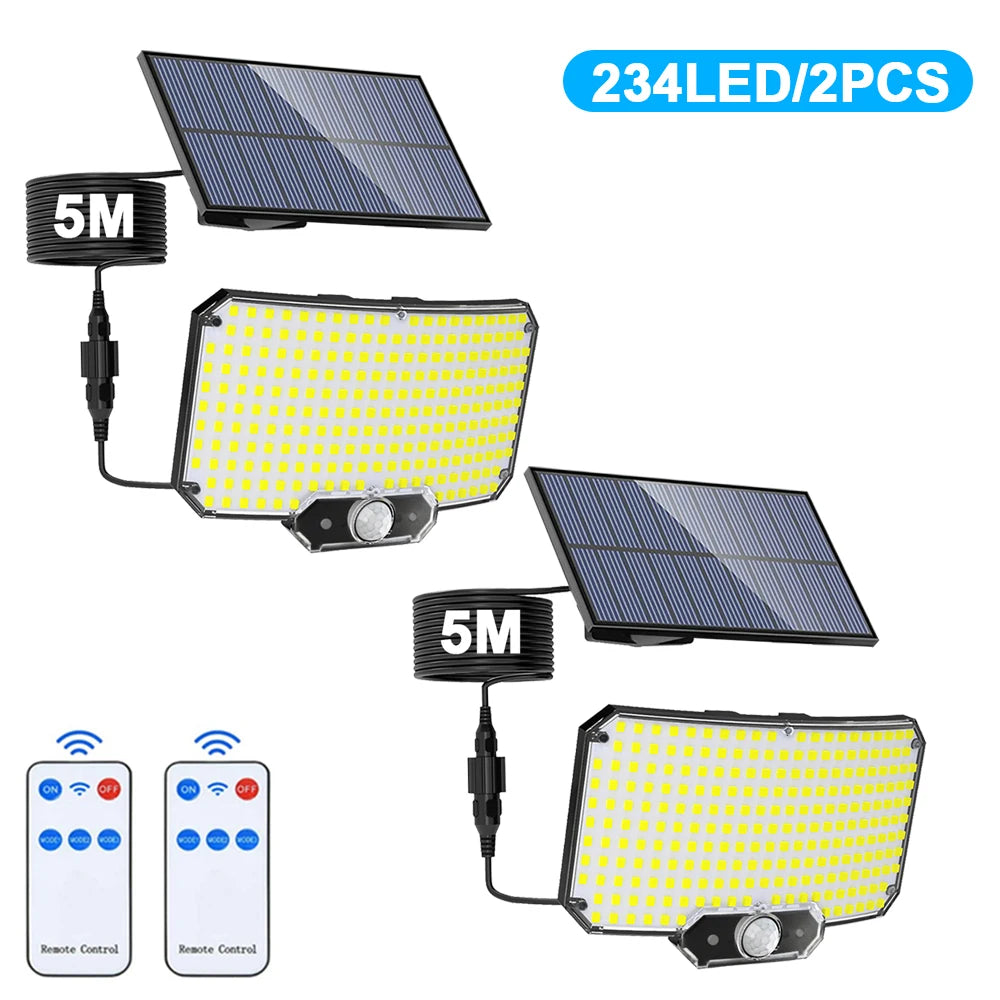 366LED Solar Security Light – Outdoor Motion Sensor, IP65 Waterproof