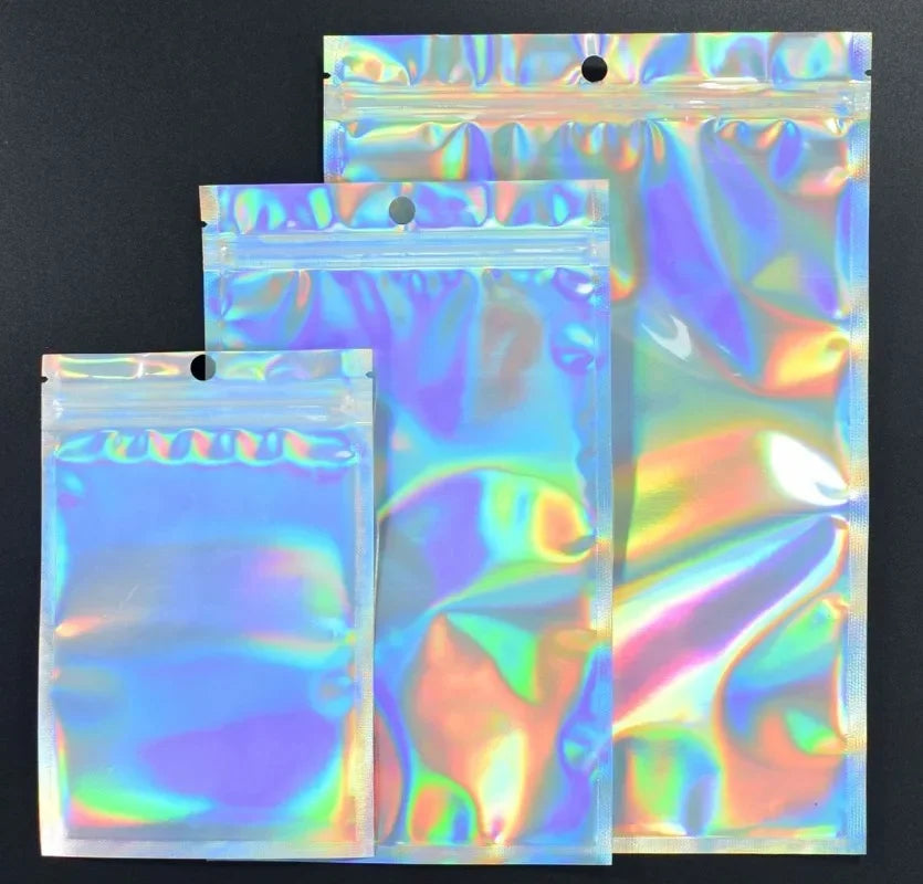 Holographic Resealable Plastic Packaging Bags