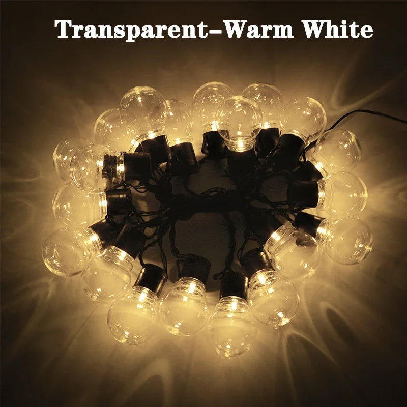 G50 LED Bulb String Lights – Solar Ambient Fairy Lights