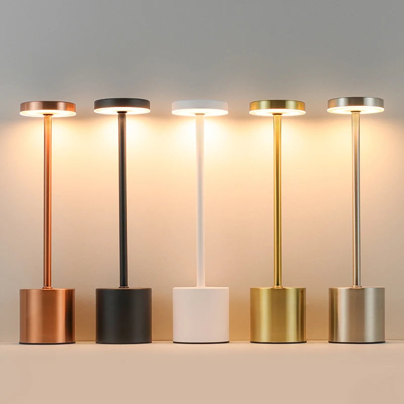 USB Rechargeable LED Table Lamp – 3-Color Touch Control