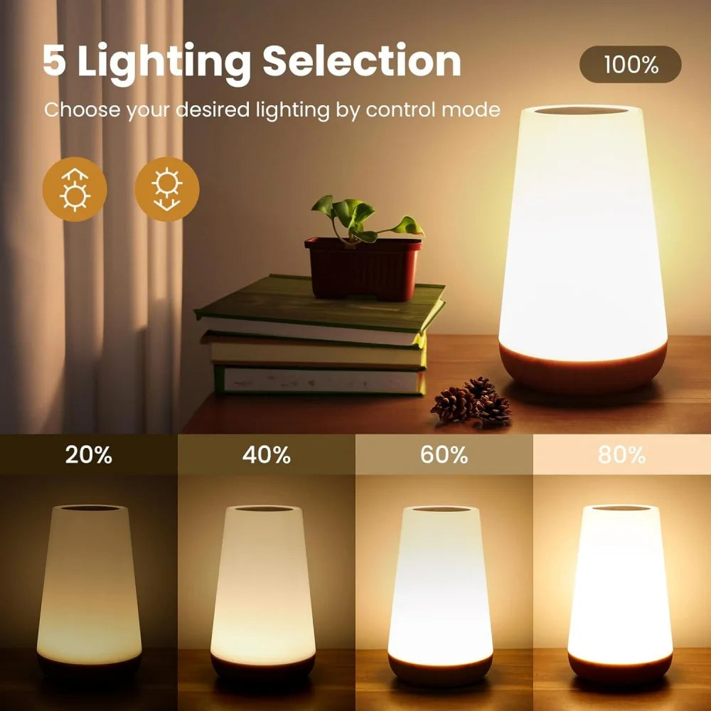 USB Rechargeable Touch Lamp – Dimmable RGB Night Light