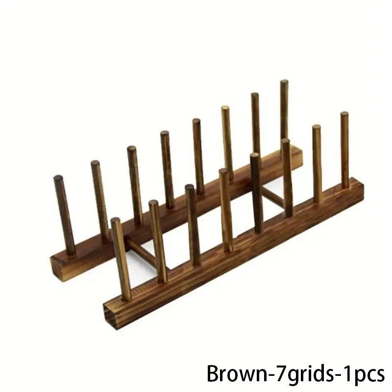 Wooden Dish Drying Rack with Drainboard – Kitchen Storage Organizer