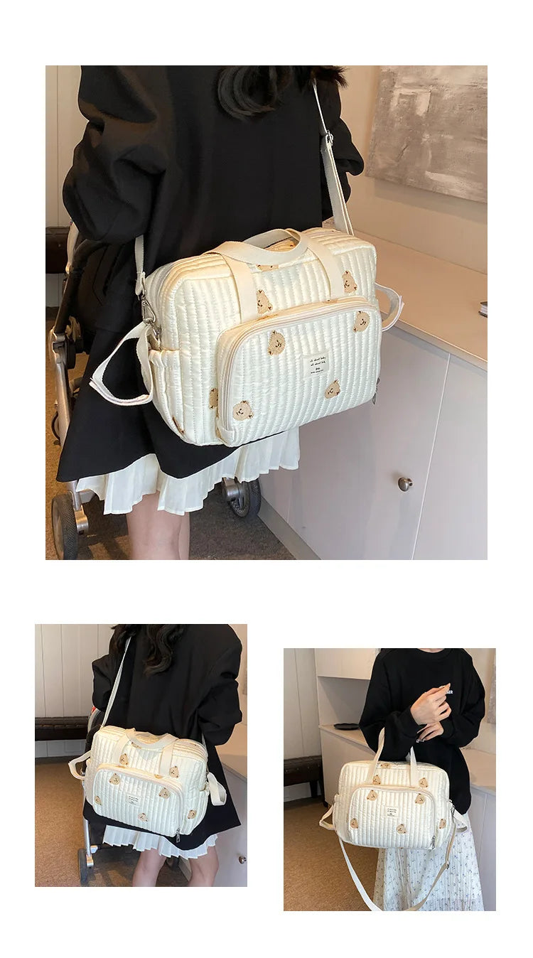 Large Mommy Diaper Bag – Shoulder & Crossbody Travel Organizer