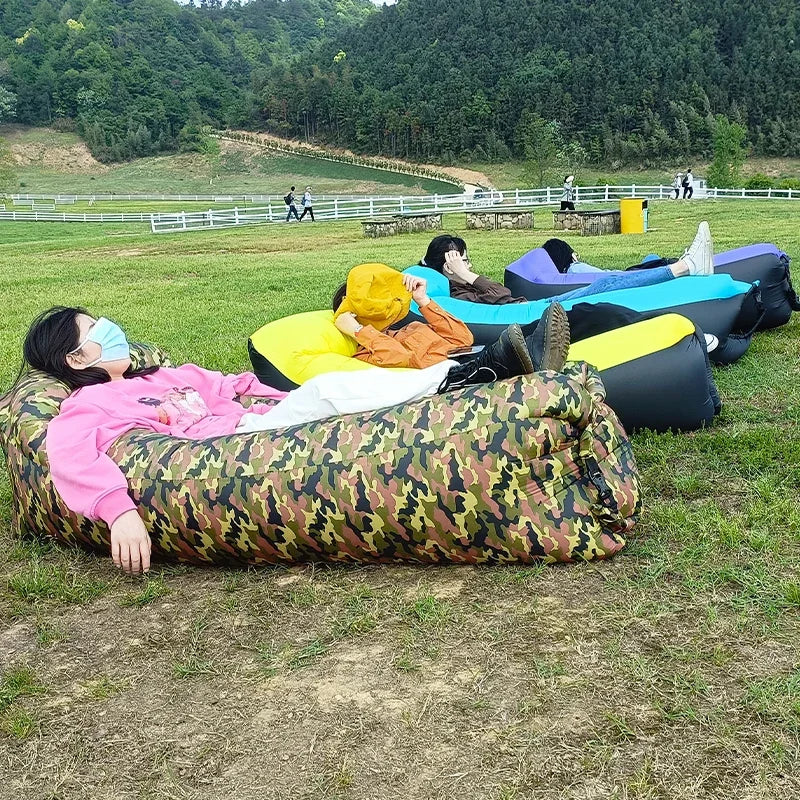Inflatable Air Sofa Bed – Portable Outdoor Lazy Lounger 240x70cm
