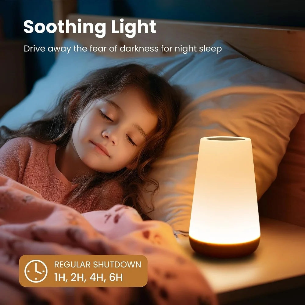 USB Rechargeable Touch Lamp – Dimmable RGB Night Light