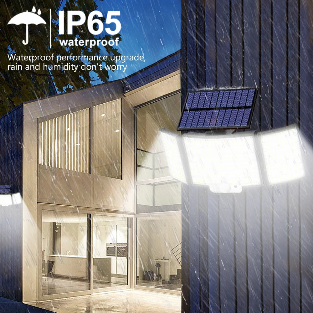 366LED Solar Security Light – Outdoor Motion Sensor, IP65 Waterproof