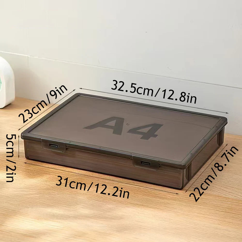 Clear Plastic Document Organizer Storage Box