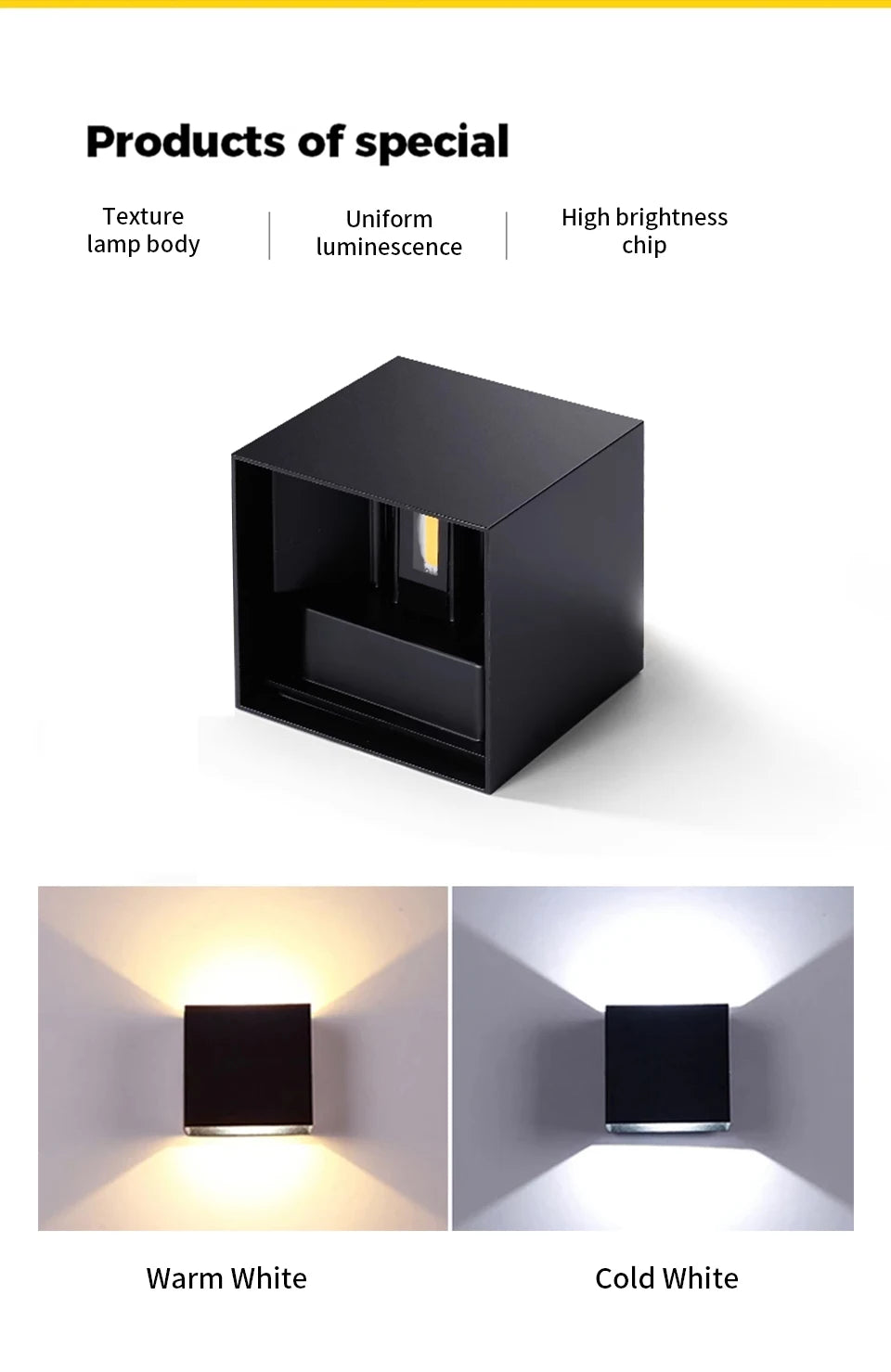 LED Modern Wall Lamp – 6W Adjustable Cube Light for Indoor & Outdoor