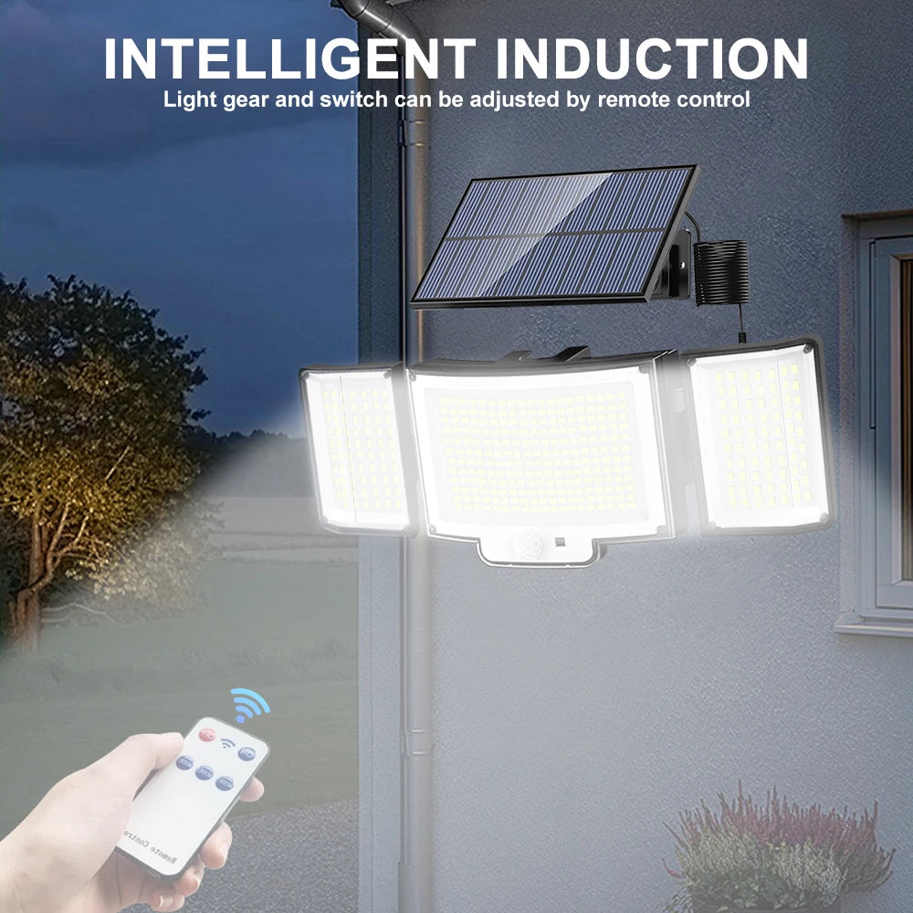 366LED Solar Security Light – Outdoor Motion Sensor, IP65 Waterproof