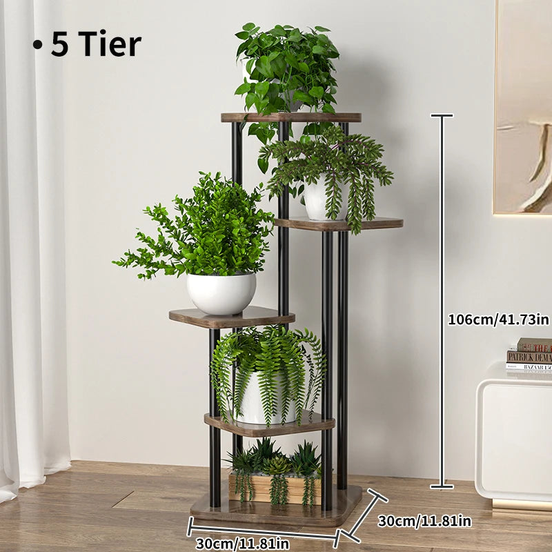Wooden Plant Stand – 5/6/8 Layer Flower Pot Display Shelf
