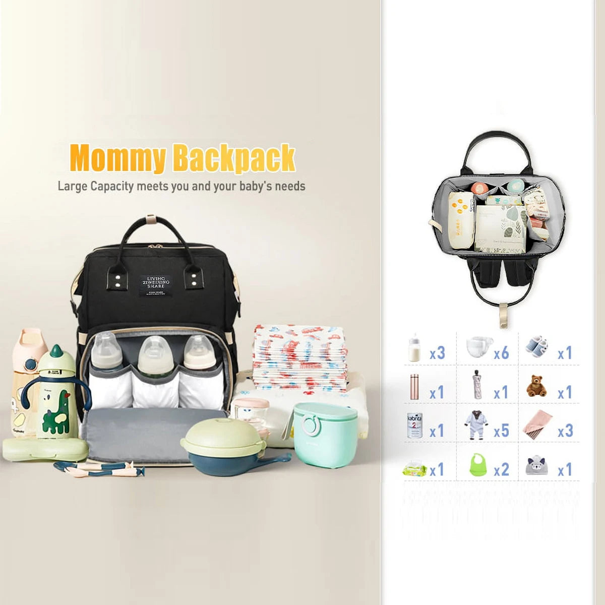 Waterproof Mummy Diaper Backpack
