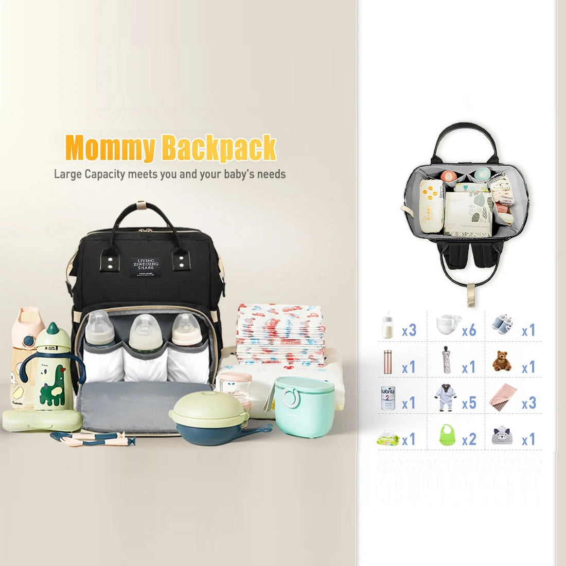 Waterproof Mummy Diaper Backpack