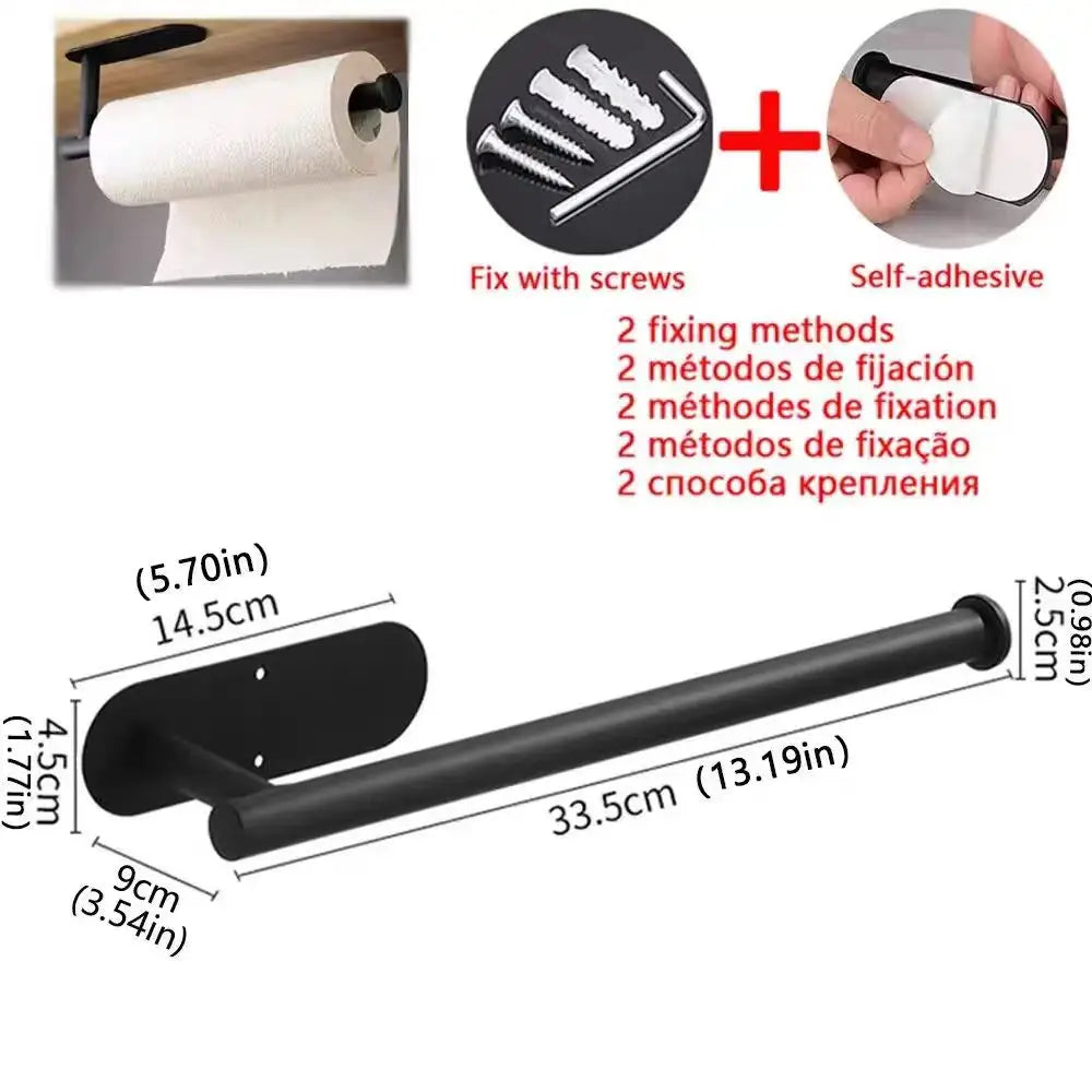 Adhesive Paper Towel Holder – Kitchen & Bathroom Tissue Dispenser