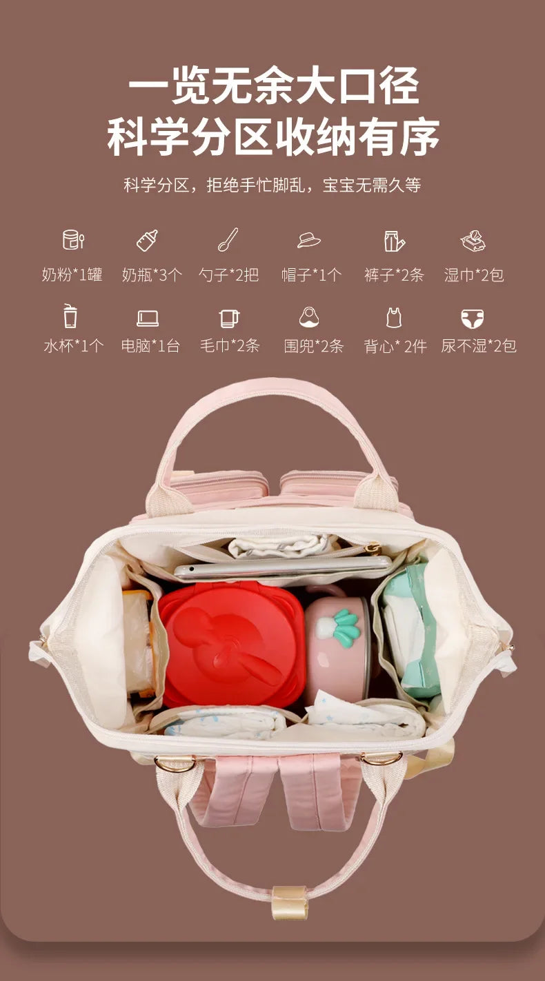 Waterproof Mommy Diaper Backpack – Large Capacity Travel Bag