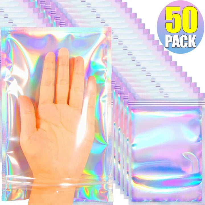 Holographic Resealable Plastic Packaging Bags