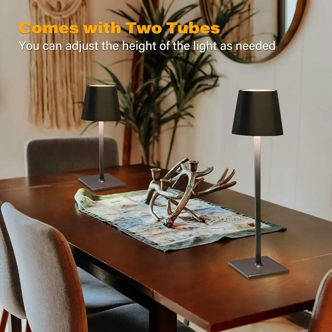 Cordless LED Touch Table Lamp – USB Rechargeable & Dimmable