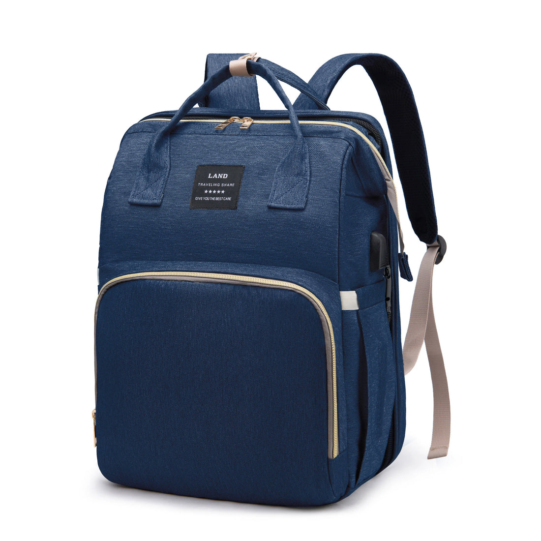 Mommy Backpack with Foldable Crib