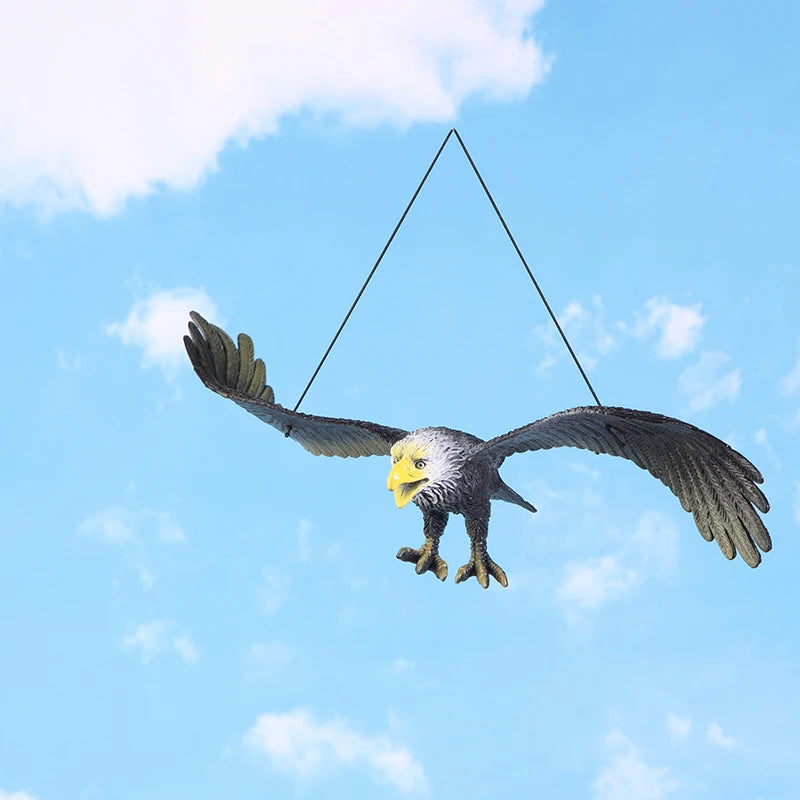 Outdoor Eagle Figurine – Hanging Bird Deterrent Decoy