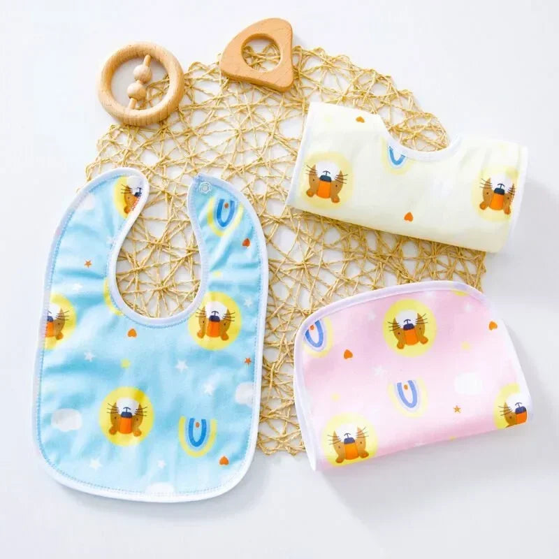 Cotton Waterproof Baby Bib – Feeding Protection for Toddlers