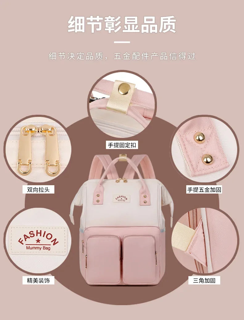 Waterproof Mommy Diaper Backpack – Large Capacity Travel Bag