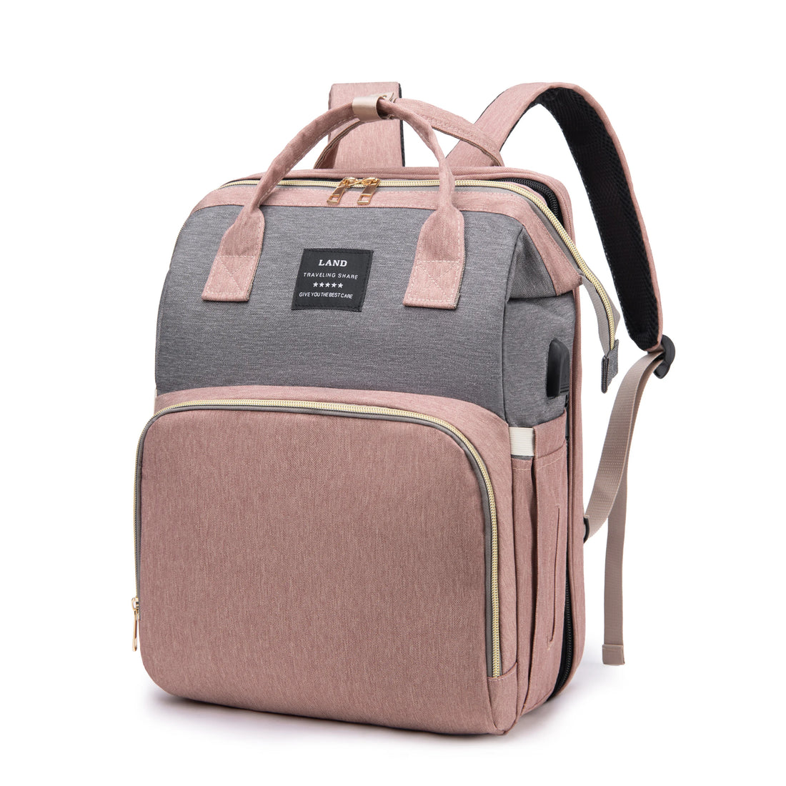 Mommy Backpack with Foldable Crib