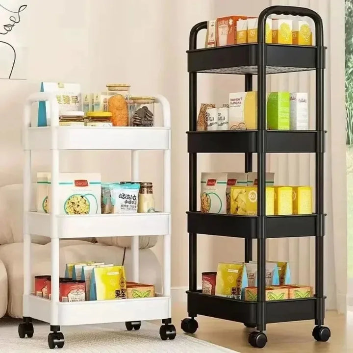 Multi-Layer Storage Cart – Movable Floor Rack with Wheels