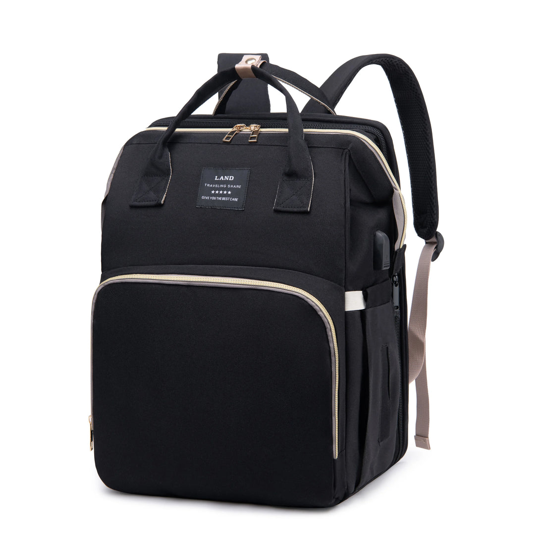 Mommy Backpack with Foldable Crib