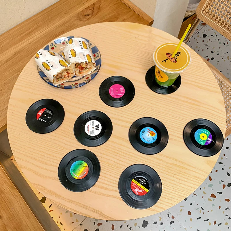 Retro Vinyl Record Coasters