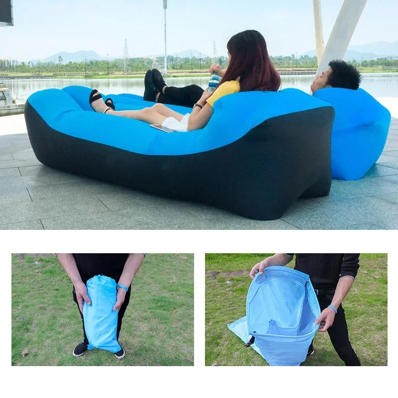 Inflatable Air Sofa Bed – Portable Outdoor Lazy Lounger 240x70cm