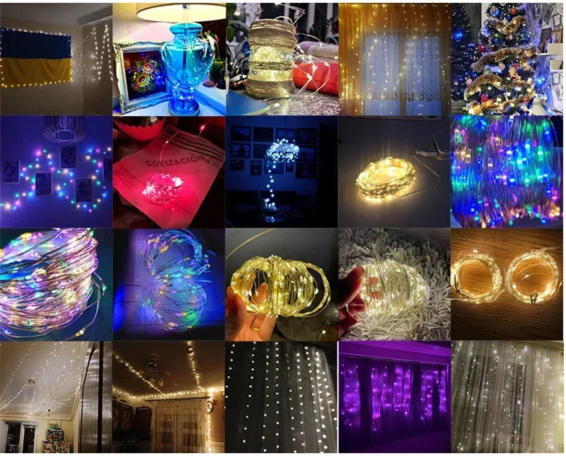 20m USB LED String Lights – Warm White Fairy Lights for Decor