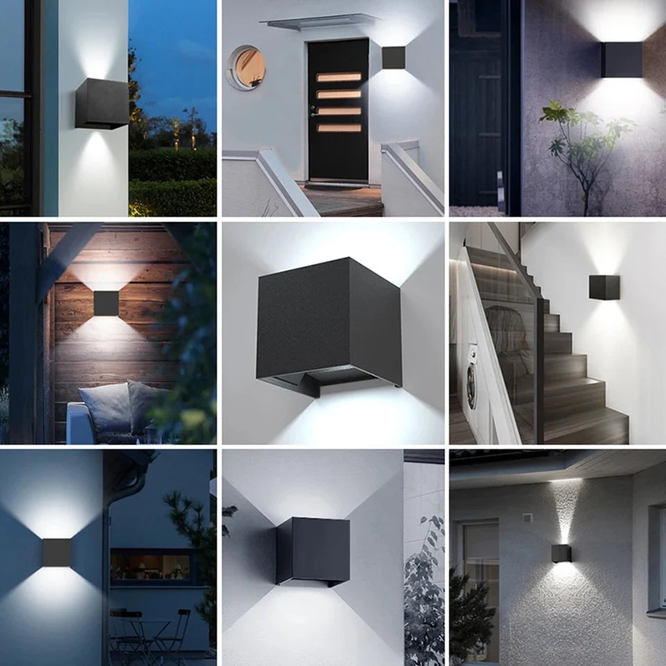 LED Modern Wall Lamp – 6W Adjustable Cube Light for Indoor & Outdoor