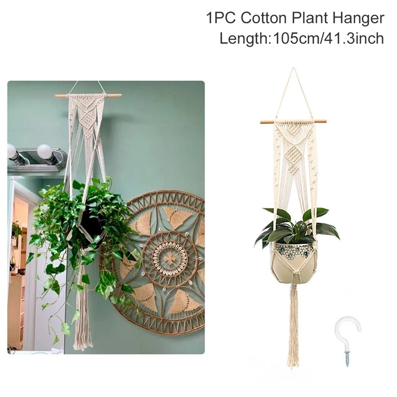 Handmade Macrame Plant Hanger – Hanging Flower Pot Planter